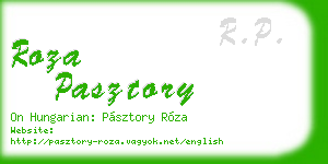roza pasztory business card